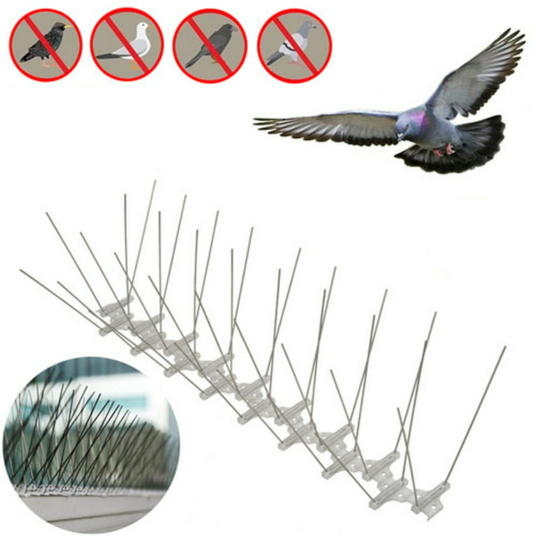 25cm Stainless Steel Bird Repellent Spikes Eco-friendly Anti Pigeon Nail  Bird Deterrent Tool For Pigeons Owl Small Birds Fence