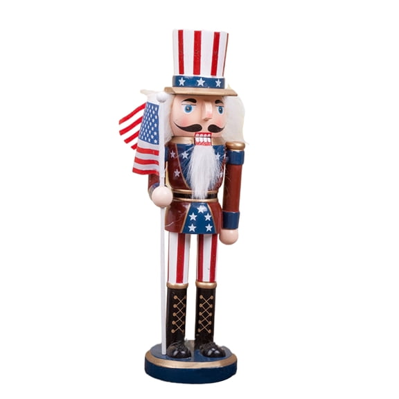 25cm Wood Nutcracker Puppet Home Desktop Outdoor Decor