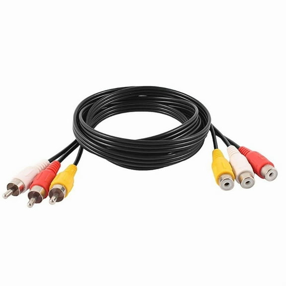 25cm to 10m Length Gold Plated RCA Extension Cord 3 RCA Male to Female Audio Video Cable for TV DVD CD Players