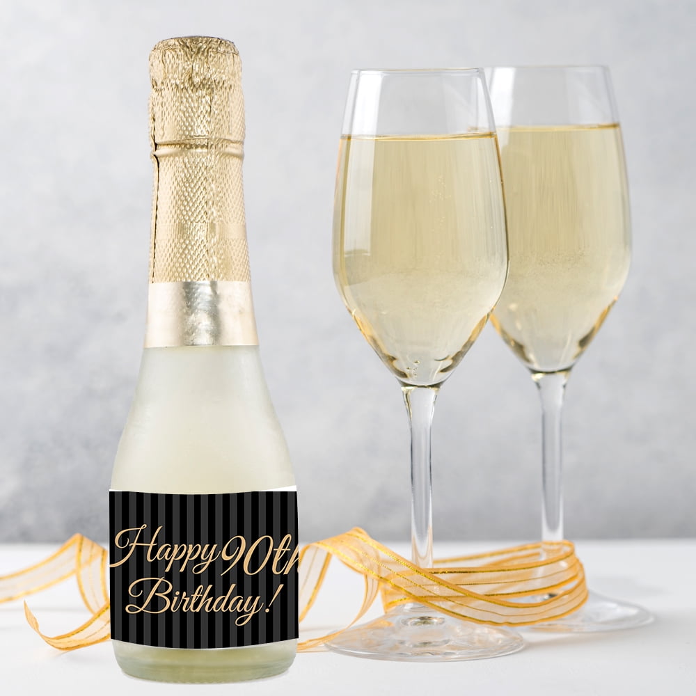 90th Birthday Water Bottle Labels - 24 Pack Party Decorations For Milestone Celebration