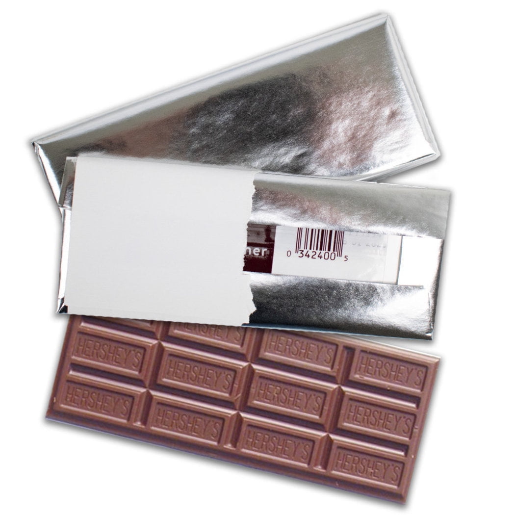 Just Candy 25ct Silver Foil Wrapped Milk Chocolate Bars 1.55oz - DIY ...