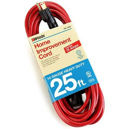 25ft 14 Gauge 3 Prong Extension Cord