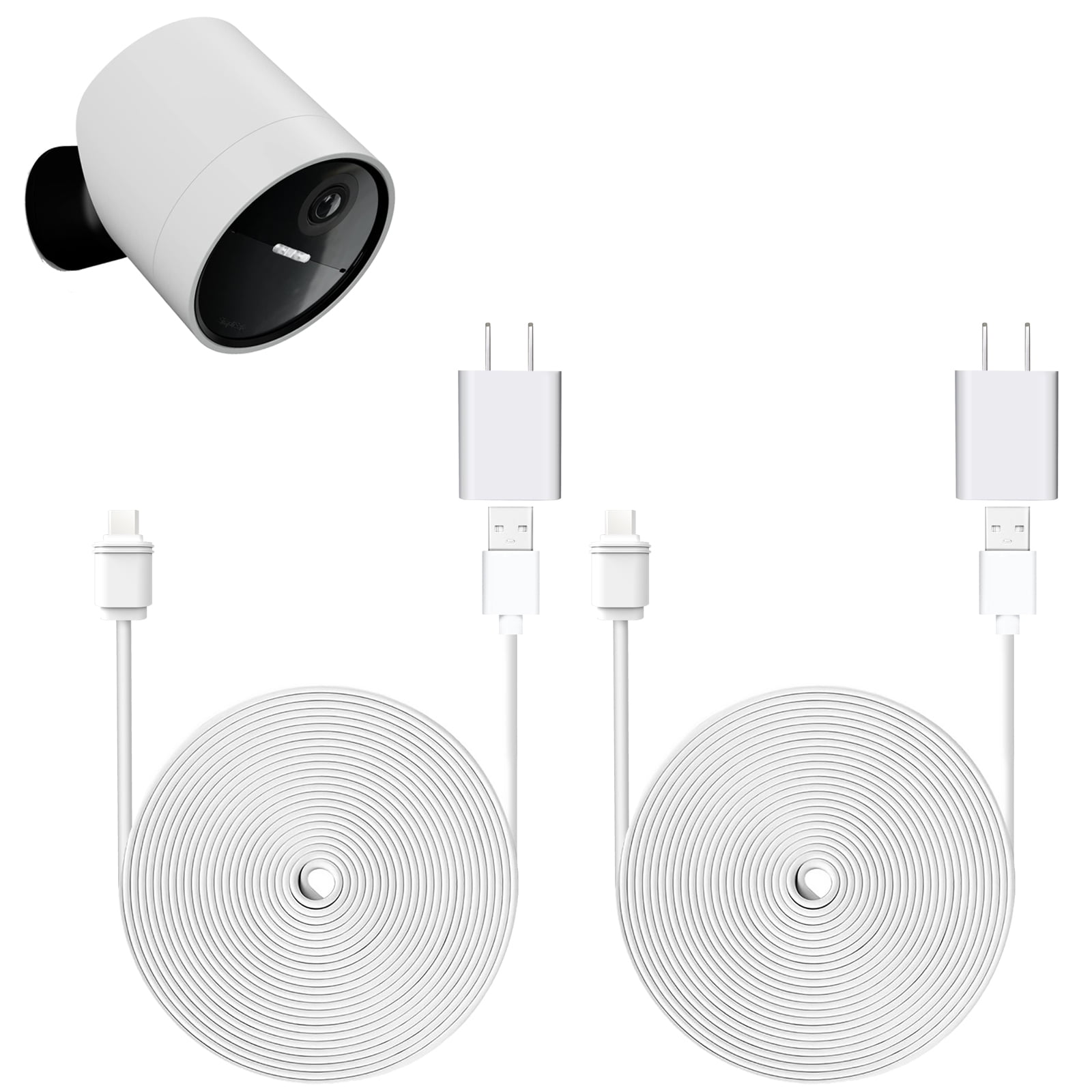 25ft/7.6m Weatherproof Outdoor Charging Cable for SimpliSafe Outdoor