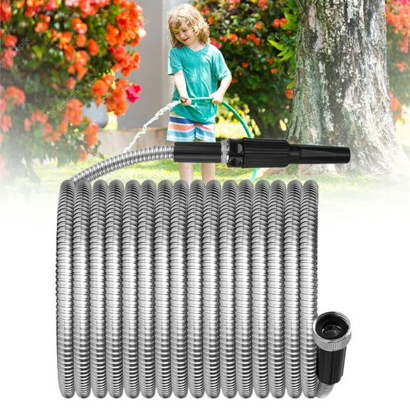 25ft Expandable Hose, Flexible Water Hose with 6 Functions Spray Nozzle, Lightweight No-Kink Water Pipe