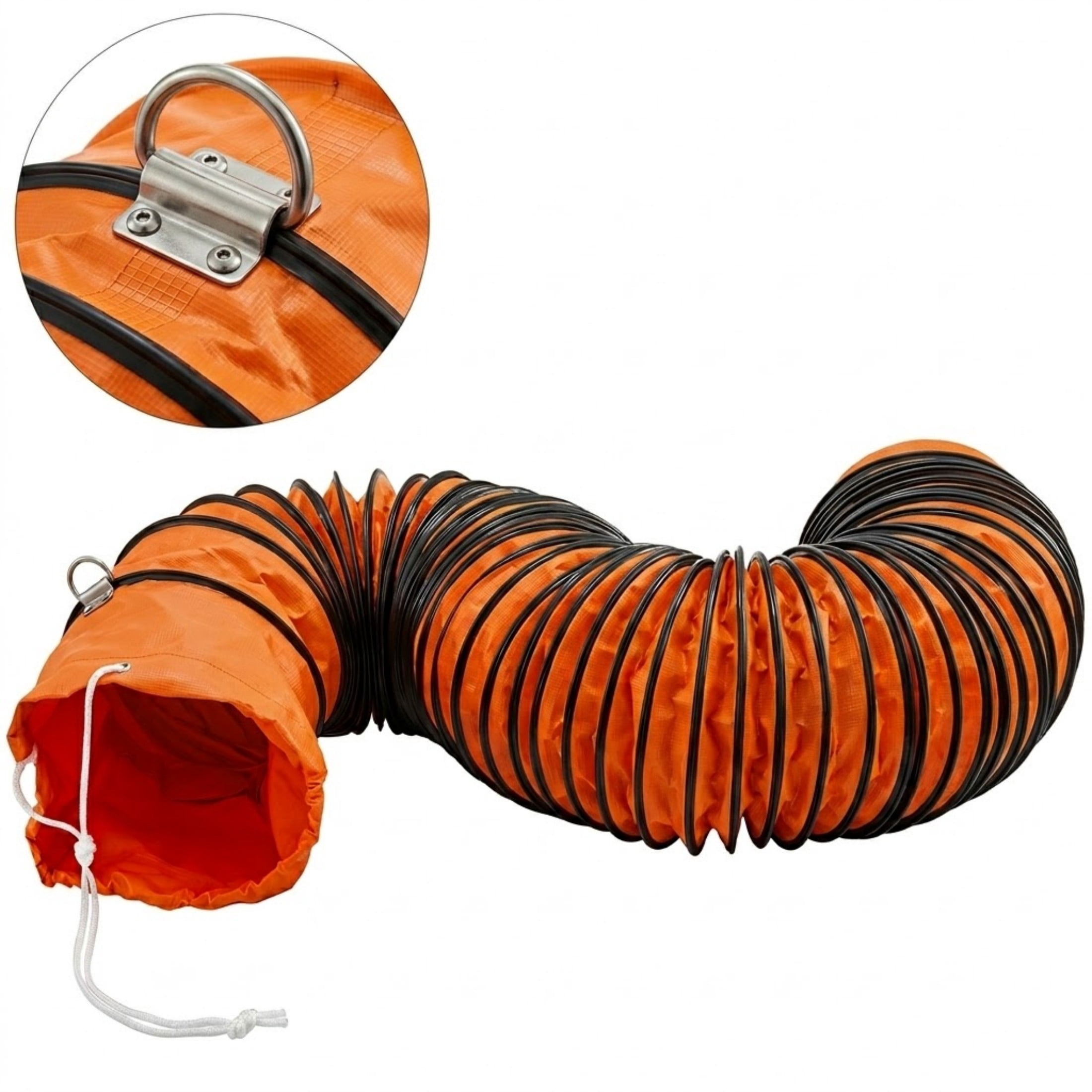 25ft Flexible PVC Ducting Hose, 10" Diameter HVAC Ventilation Duct for Utility Blower and Exhaust Fan