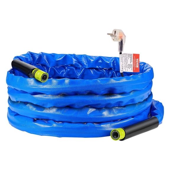 25ft Heated RV Drinking Water Hose with Corrugated Cover Antifreeze to -45F Automatic Self Regulating 58 Inch ID 34 Inch GHT Adapter Lead and BPA Free
