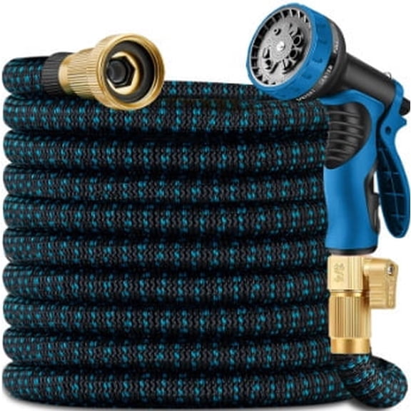 25ft Portable Extendable Water Pipe High-Pressure Spraying Gun Garden Irrigation Car Wash Cleaning Tool Household Use