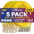 25ft Power Outdoor Extension Cord & Indoor Waterproof Electric Drop