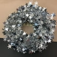 thumbnail image 1 of 25ft Silver Tinsel Stars Garland Sparkly Star Tinsel Wire Garland for Christmas Home Wedding Birthday Party Decorations, 1 of 1