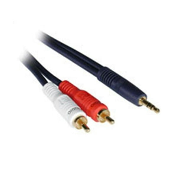 25ft VELOCITY 3.5mm STEREO MALE to DUAL RCA MALE Y-CABLE