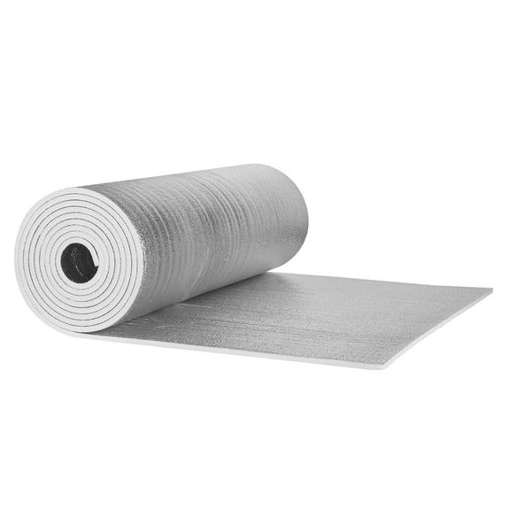 25ft x 48in Double Reflective Insulation Roll 3-in-1 Radiant Barrier with EPE Foam Core (19/32" Thick) Blocks 95% Heat, Summer/Winter Protection for Homes, Garages & RVs