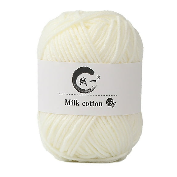25g Milk Cotton Yarn Colorful Hand Knitting Crochet Soft Baby Wool for DIY Crafts Doll Scarf Sweater Blanket Beginners Easy Care Durable Multi-Color Holiday Gift Ideas & Budget Picks