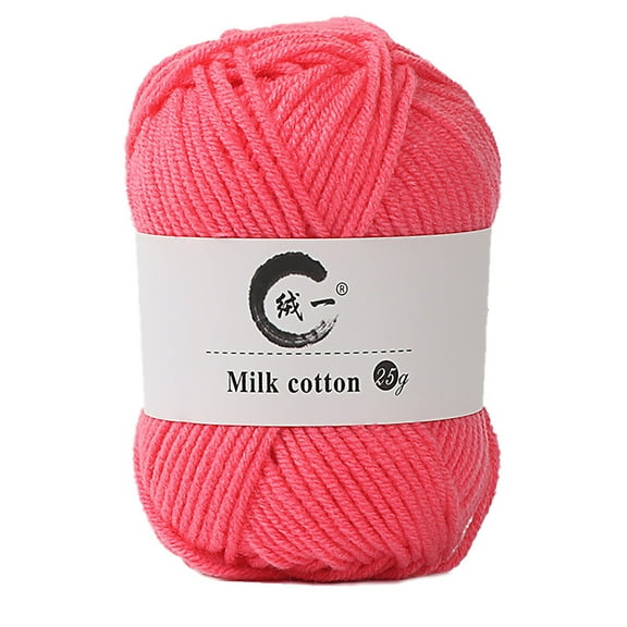 25g Milk Cotton Yarn Colorful Hand Knitting Crochet Soft Baby Wool for DIY Crafts Doll Scarf Sweater Blanket Beginners Easy Care Durable Multi-Color Time-Limited Price Slashes & Steals