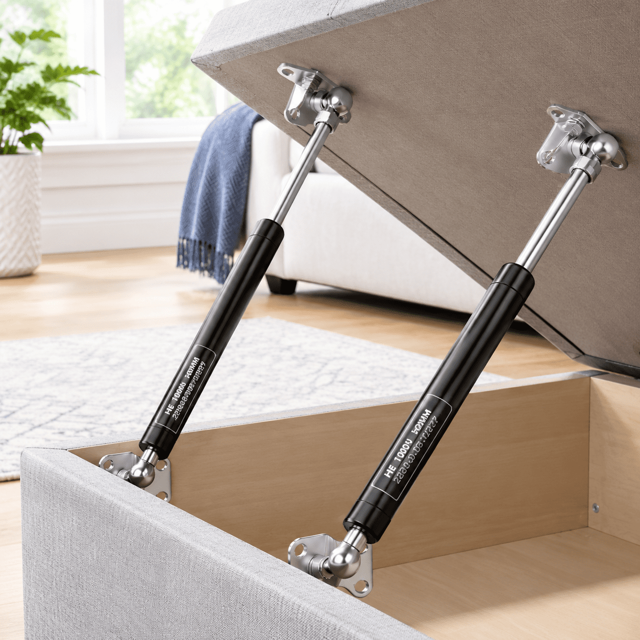 25in 100lb/445n Gas Struts For Rv Bed With Brackets 2 Pack - Walmart.com