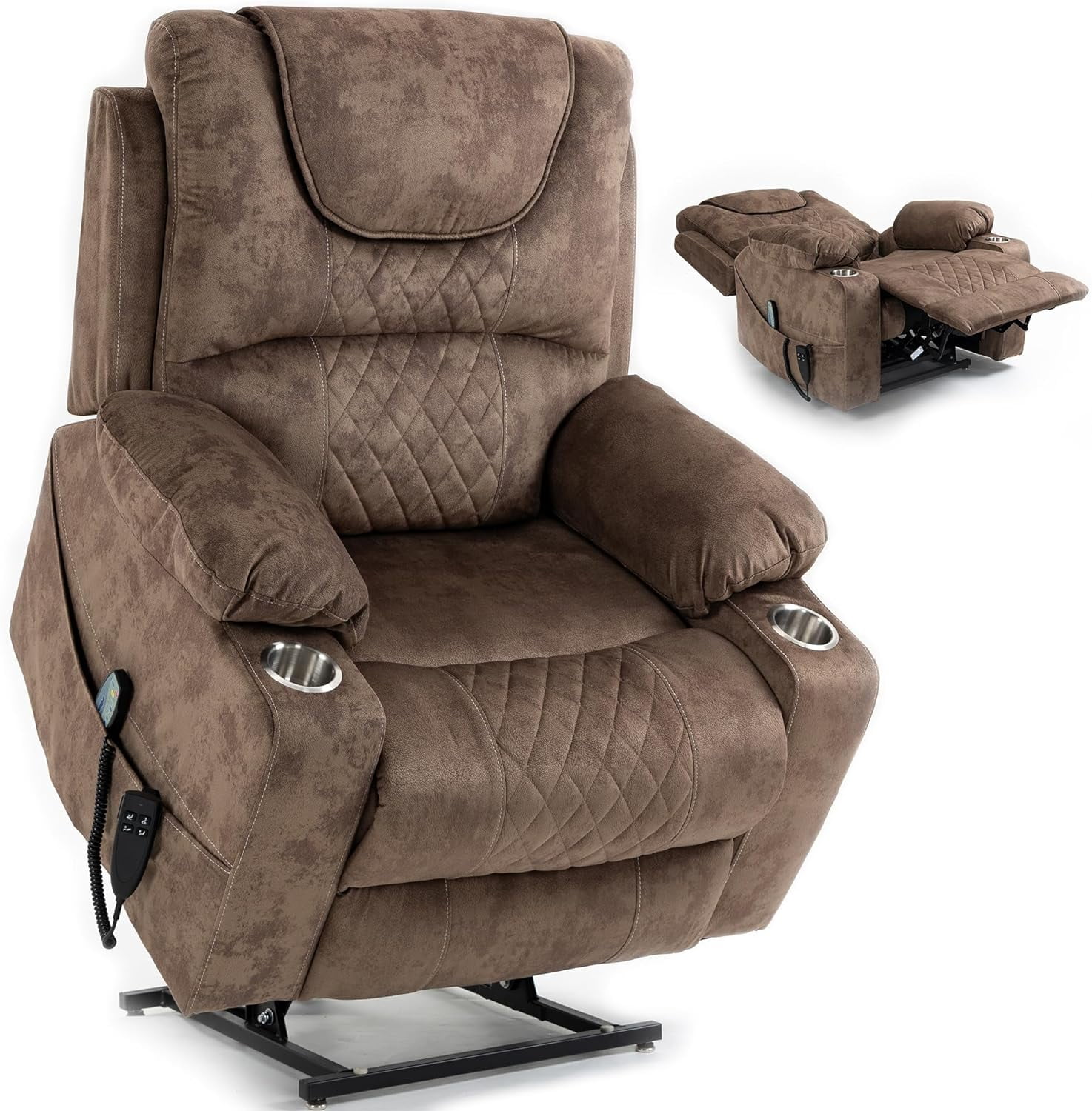 Reclining Chair GarveeHome Oversized Chair Heat And Massage Wide