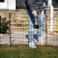 thumbnail image 1 of 25in H (4 Fence Panels + 1 Gate) No Dig Easy Install Zippity Black Metal Fence, Decorative Fence for Garden Fencing For Dogs, Temporary Fence, Garden Fence Animal Barrier, WF29013, 1 of 8
