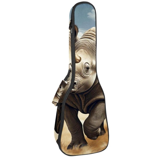 25in Rhinoceros Soprano Concert Ukulele Hard Case Padded Protective