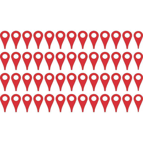 .25in x .5in Red Map Pointer Stickers