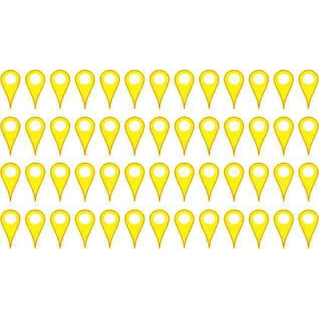 .25in x .5in Yellow Map Pointer Stickers