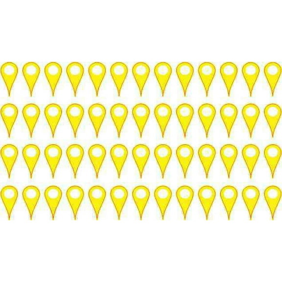 .25in x .5in Yellow Map Pointer Stickers