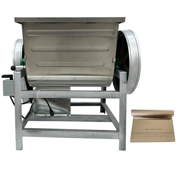 25kg Flour Mixer Blender Dough Kneading Machine with 90 Tilt Barrel and Dough Knife 110V