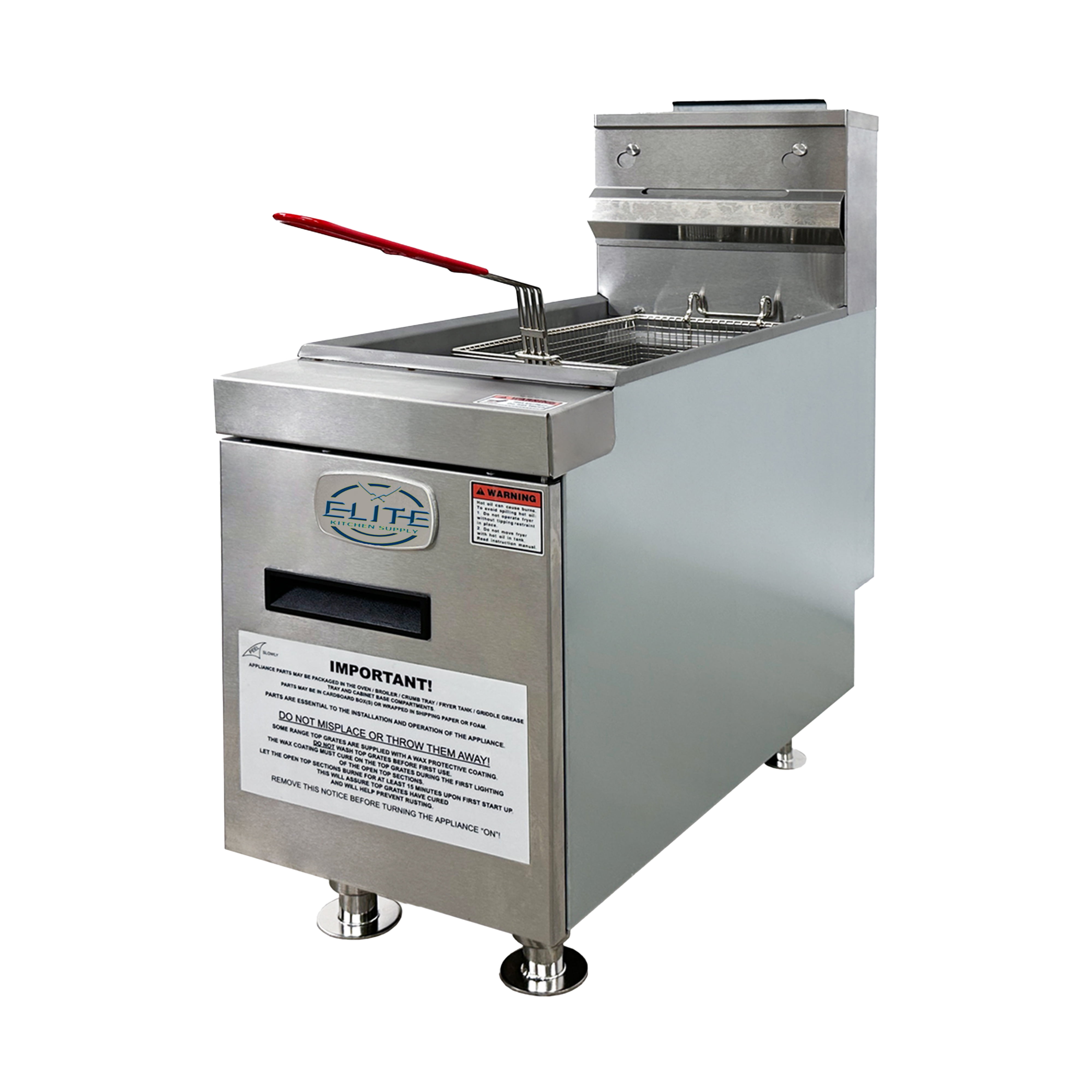 25lbs Commercial Gas Countertop Deep Fryer Two Tube Burners 48,000BTU