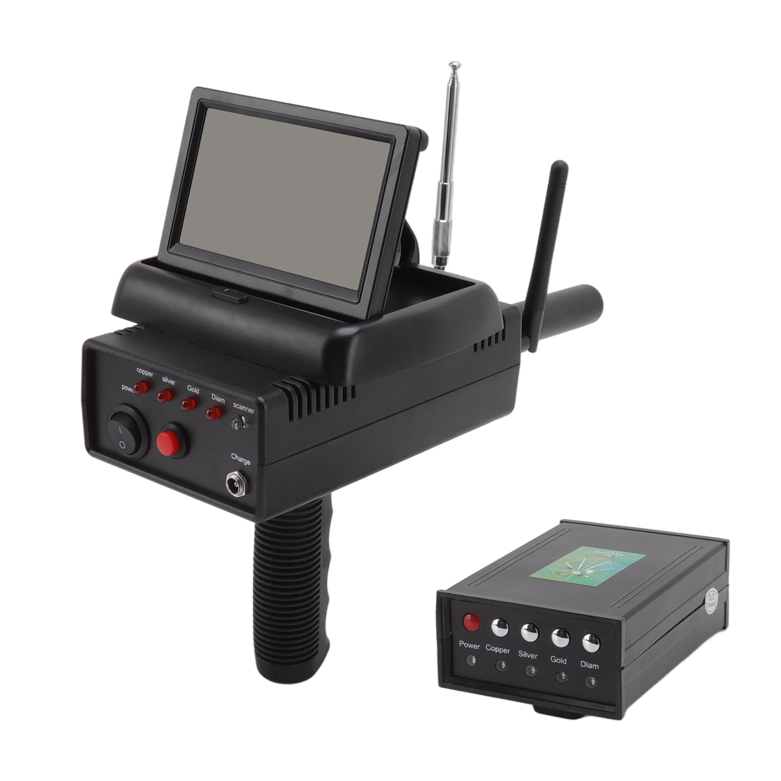 25m Depth 1200m Range Metal Detector Locator AKS Display Screen Remote