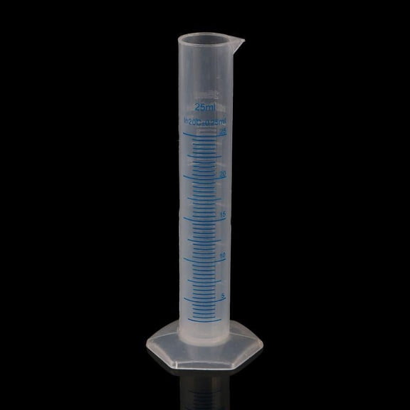 25mL Measuring Cylinder Laboratory Test Graduated Liquid Trial Tube Jar Tool New