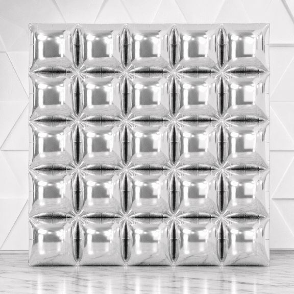 25metallic Square Foil Balloons Walldrop Chrome Balloon Tunnel Garland Arch Kit For Year Birthday Anniversary Bachelorette Engagement Bridal Shower Party Decorations