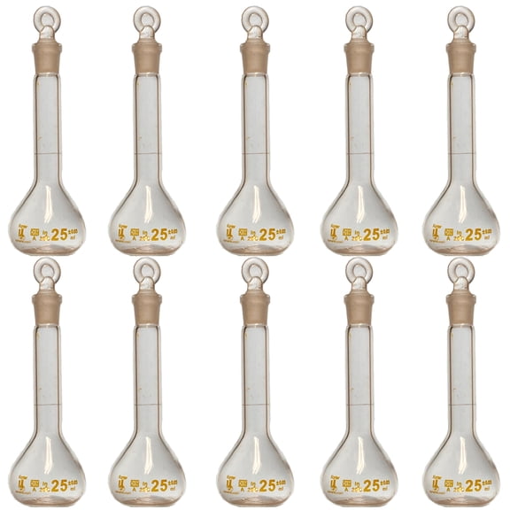 25ml Volumetric Flask, With Ground Stopper, Karter Scientific 252W2 (Pack 10)