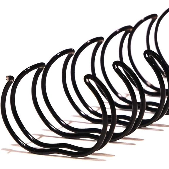 25mm (1 in.) Double Loop Binding Spines | 11 in. Length for Letter Size or Smaller Projects | 2:1 Pitch | 220 Sheet Binding Capacity | Black | 50 Pack$$Office
