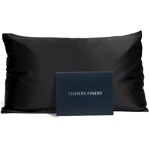 25mm 100% Mulberry Silk Pillowcase in Moonless Night Color King Size