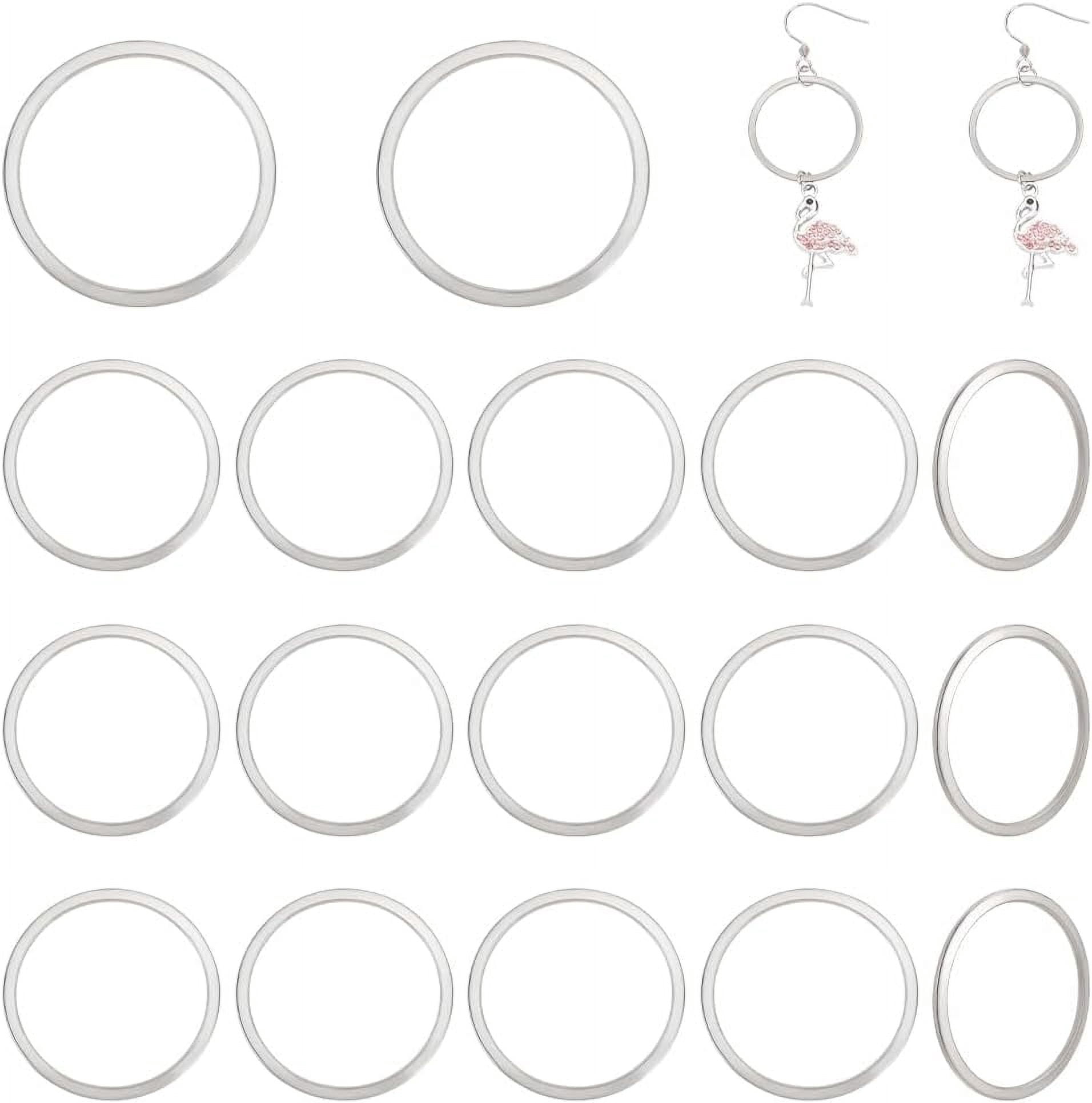 25mm 80pcs 304 Stainless Steel Linking Rings Circle Frames Connectors O ...