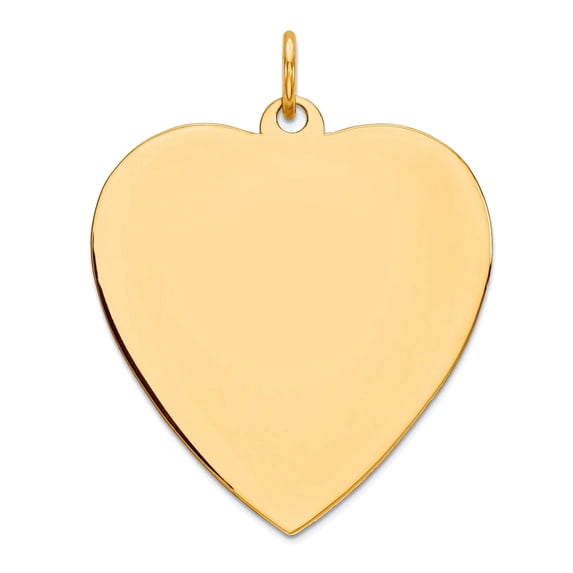 25mm 925 Sterling Silver Satin Back Gp Engraveable Love Heart Polished Disc Charm Pendant Necklace for Women