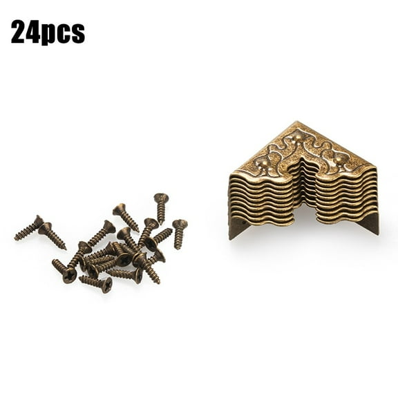 25mm Antique Furniture Metal Crafts Jewelry Box Corner Foot Wooden Case Cornercorner