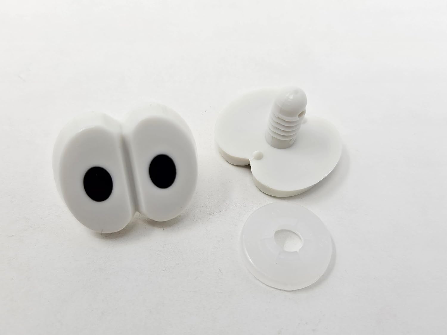 Zim's 15mm Oval Safety Eyes For Crafts - Brown/Black/White, Pack Of 8 Pairs (16 Pieces)