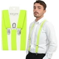 thumbnail image 1 of 25mm Braces For Trousers Y-Shape Suspenders Heavy Duty Metal Strong Clips One Size, 1 of 1