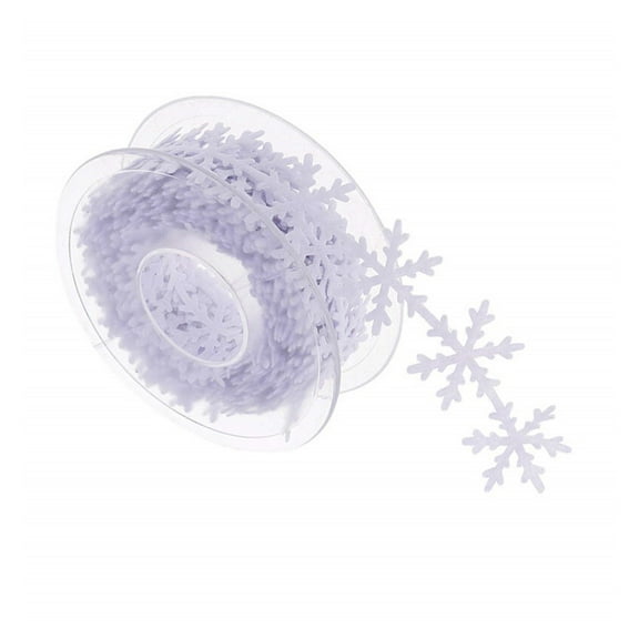 25mm Christmas Snowflake Trim Tree Ribbon Lace Ultrasonic Embossed for Wedding Party Christmas Decorations Home Accessories