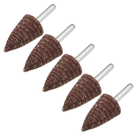 25mm Cone Shape Abrasive Flap Wheel 1/4" Shank for Deburring Sanding Polishing 120 Grit 5pcs