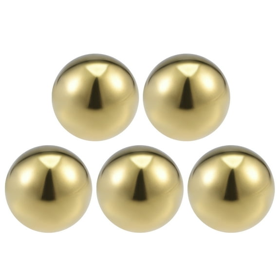 25mm Dia 201 Stainless Steel Hollow Cap Ball Spheres for Handrail Stair Newel Post Gold Tone 5 pcs