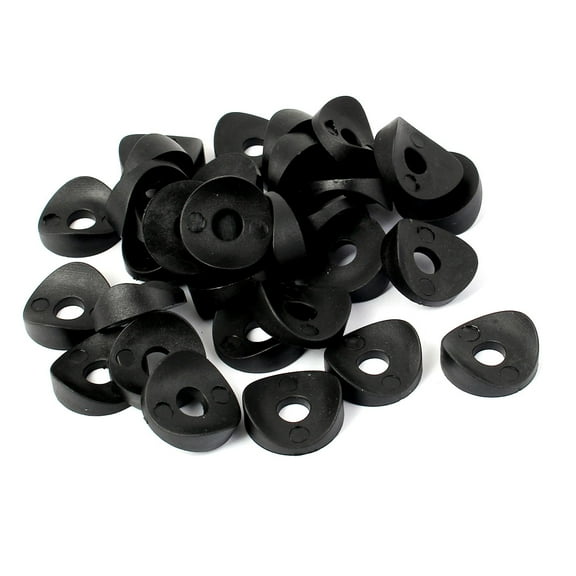 25mm Diameter Metric Disc Plastic Spring Deck Washers Black 30 Pcs