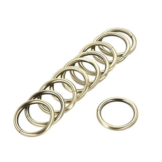 70mm OD Metal O Ring Iron Electroplated Gold Tone 10 Pack
