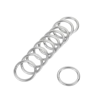 Metal O Rings, 8 Pack 30mm(1.18) ID 3mm Thickness Multi-Purpose Non Welded  O-Ring Buckle, Gold Tone