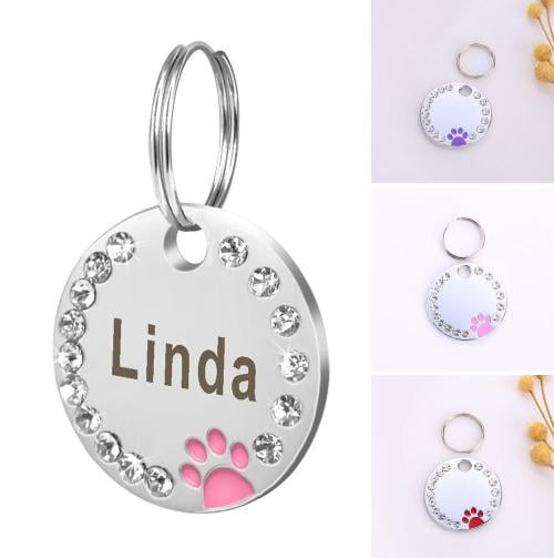 25mm Metal Blank Pet ID Tags, Personalized Dog Tag and Cat Tag Paw