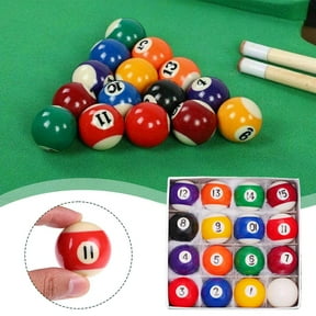 25mm Mini Billiard Balls Set, 16 Piece Pool Table Balls for Kids, Micro Plastic Billiard Balls for Mini Pool Table Toy Accessories