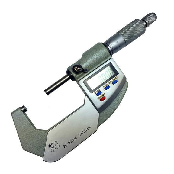 25mm Outside Micrometer Caliper Thickness Gauge Electronic Micrometer 0-25mm 0.001mm IP65 Waterproof Digital Micrometer