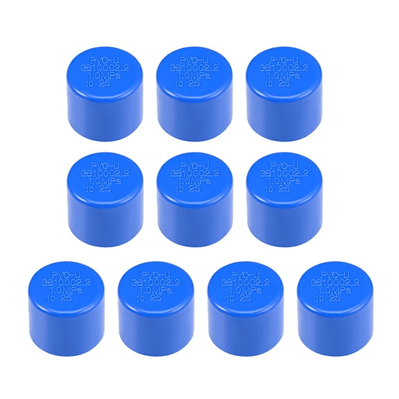 25mm Pipe Cap Fitting, Slip End Caps DWV(Drain Waste Vent) Blue 10Pcs
