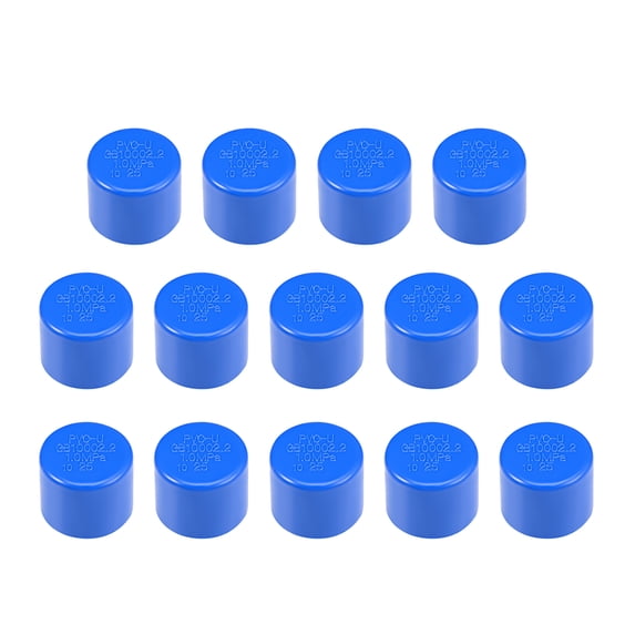25mm Pipe Cap Fitting, Slip End Caps DWV(Drain Waste Vent) Blue 14Pcs