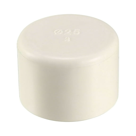 25mm Pipe Cap Fitting, Slip End Caps DWV(Drain Waste Vent) White 6Pcs