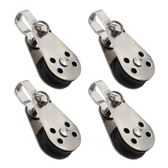 25mm Single Pulley Block,304 Stainless Steel Lifting Cranes Pulley, Wire Rope Hangings Pulley Wheel Lifting Rope Pulley